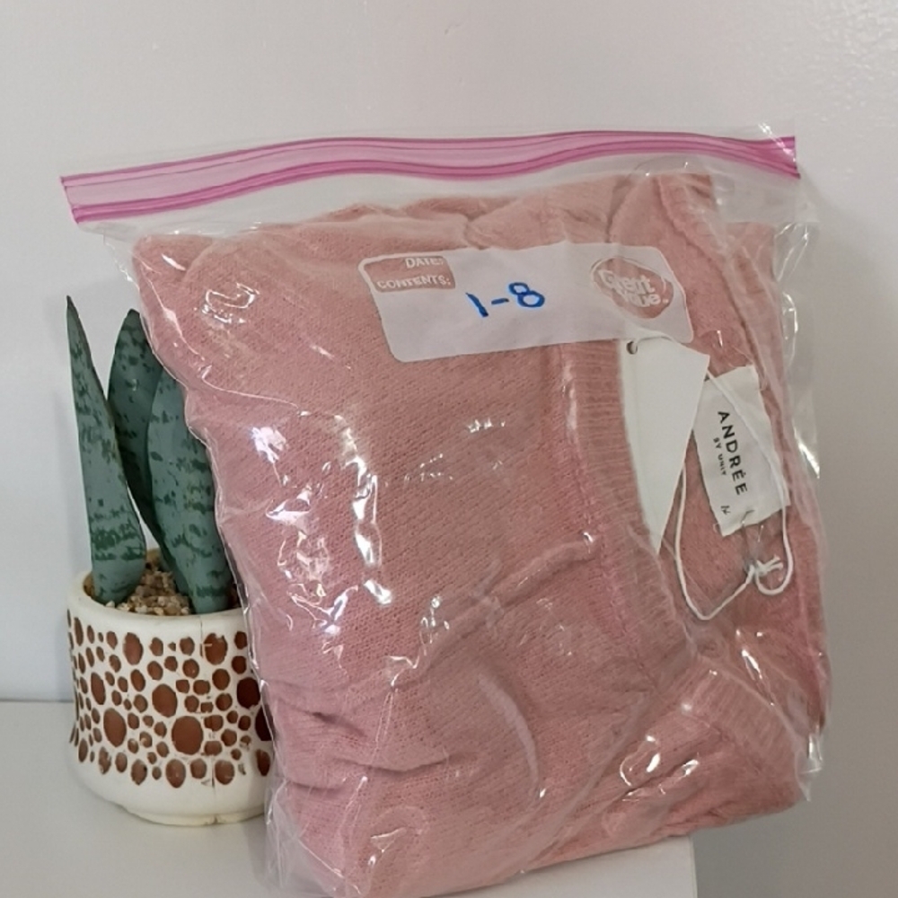 Andree By Unit Women’s Blush Pink Sweatshirt – Size 1X (NWT) - Picture 11 of 11